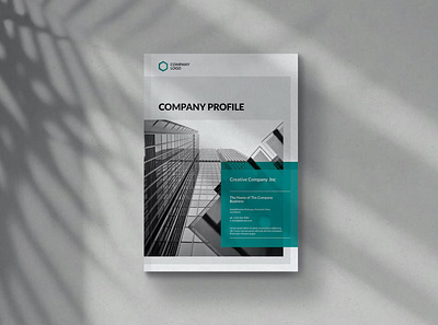 Company Profile Template catalog clean company company profile design identity illustration indesign informational magazine modern print printable profile template proposal report teal template tosca
