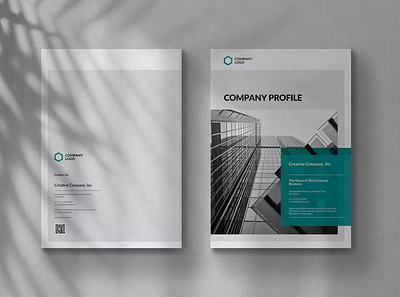 Company Profile Template annual catalog clean company company profile design identity illustration indesign informational magazine modern print printable profile template proposal report teal template tosca