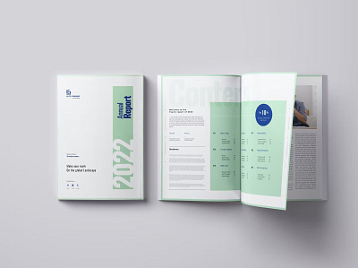 Annual Report 2022 agency annual annual report brochure business catalog clean company corporate design editorial illustration indesign magazine modern print printable report template yearend
