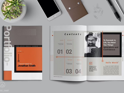 Portfolio Template agency annual report catalog clean design graphic design illustration indesign indesign files magazine master pages paragraph style portfolio template prentation print printable professional template work working
