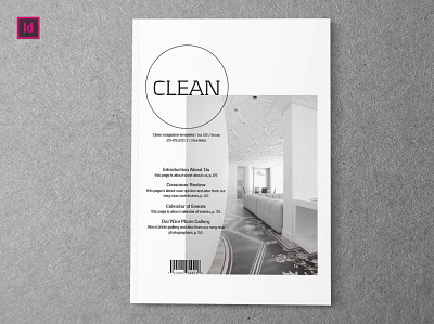 CLEAN - Indesign Magazine Template black catalog clean design editorial fashion gallery graphic design illustration illustration purpose indesign indesign magazine magazine magazine template paragraph photography print printable template working