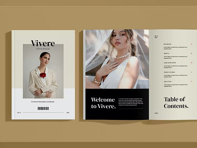 Vivere - Minimal Fashion Magazine Template booklet catalog clean design furniture graphic design illustration indesign lookbook magazine magazine template minimal minimal fashion motion graphics photography portfolio print printable showcase template