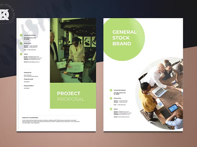FREE Green Project Proposal agency branding catalog clean design graphic design green project illustration indesign inforgraphic layout letter magazine motion graphics print printable project project proposal proposal template