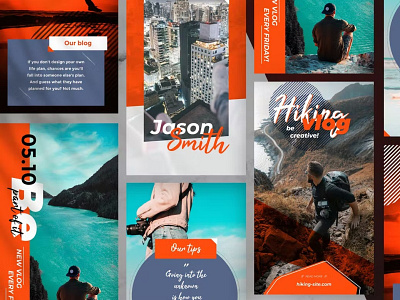 FREE Vlog Instagram Stories Pack branding catalog clean design graphic design illustration indesign instagram instagram stories magazine motion graphics pack print printable stories stories pack template ui vlog vlog instagram