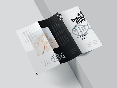 Free A4 Tri Fold Brochure Mockups