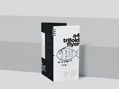 Free A4 Tri Fold Brochure Mockups