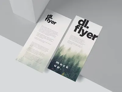 FREE Single Page DL Flyer Mockups advertising booklet brochure mockup catalog clean design flyer flyer mockups fold brochure folding graphic design illustration indesign magazine mockups print printable template trifold trifold brochure