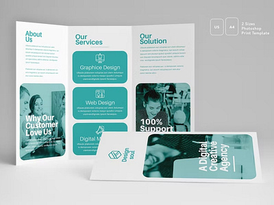 Trifold Brochure annual annual report brochure bussines catalog clean design graphic design illustration indesign lookbook magazine motion graphics multipurpose print printable purpose report template trifold