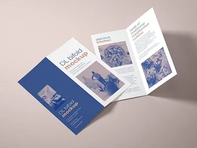 DL Bifold Brochure Mockup 2023 annual annual report brochure 2023 business business brochure business trifold clean flat fold ide indesign information multipurpose product report simple trifold trifold brochure trifold mockup