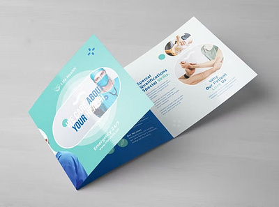 Medical Square Trifold Brochure annual annual report brochure brochure 2023 business business brochure business trifold clean flat fold ide indesign information medical medical square multipurpose product report simple tri fold