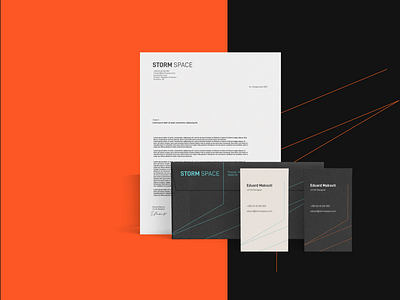 Stationery Storm Space branding color palette design graphic design mockup typography