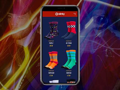 Stinky Socks design mobile store store design web web design website