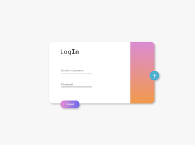 Log-in form ui web webdesign