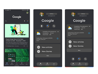 Google app Redesign ui ux