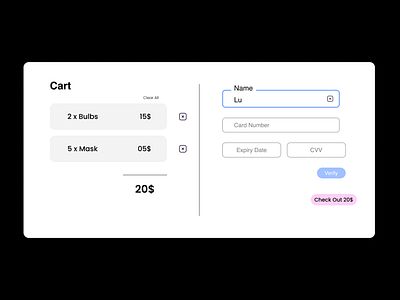 Daily UI :: 002 Checkout Dark