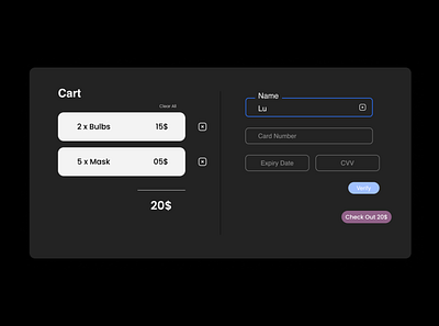 Checkout Daily UI :: 002 Dark checkout form checkout page daily 100 challenge daily ui dailyui dailyuichallenge design minimal ui webdesign