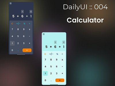 Daily UI :: 004 Calculator daily 100 challenge daily ui dailyui dailyuichallenge design minimal ui