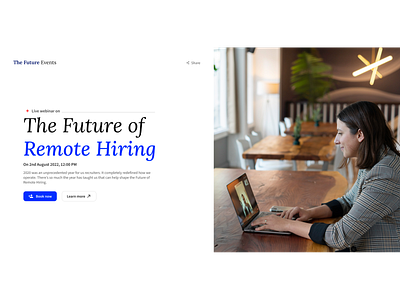 Webinar Booking UI design minimal ui webdesign
