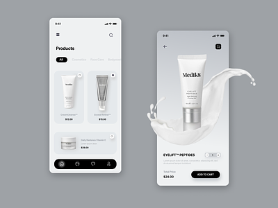 Cosmetics mobile app UI/UX