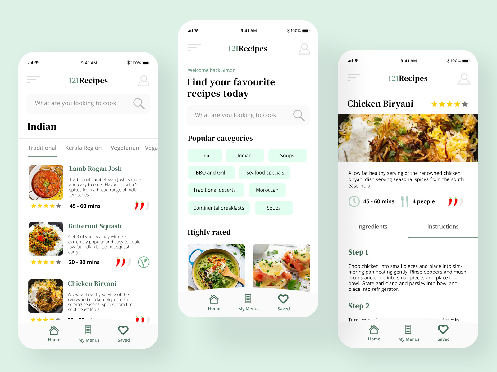 Social web & app proposal for recipes by Tim Hunter on Dribbble