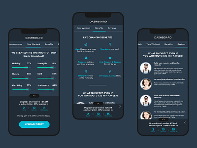 Fitness app dashboard 2