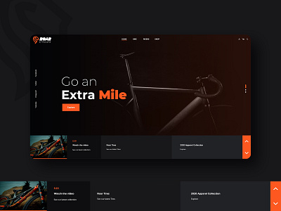 Roar Cycles - HomePage app design bikes cycles e commerce online store roar ui uiux user experience user interface website design wireframe