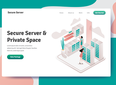 Secure Server Private space landing page design landing page landing page design ux ux design web design web template website website concept website design website template wordpress wordpress design