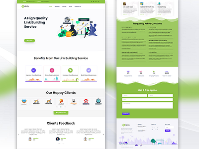 Link Building website design using divi theme
