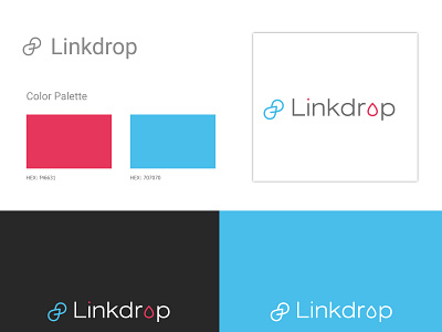 LINKDROP design flat logo vector
