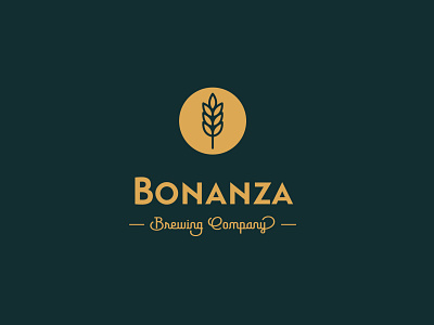 Bonanza Brewing Company branding design flat illustration illustrator logo minimal typography vector
