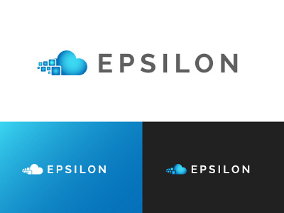 Epsilon branding cloud design illustrator logo vector