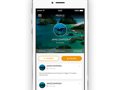 Profile iOS follow ios7 iphone profile scuba