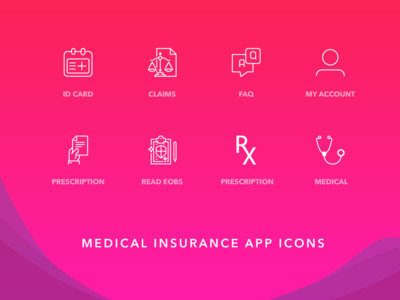 Medical App Icons insurance medical medical claims medical icons prescription