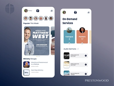 Church App : Service & Ministry Centered android app app church community design ios app mobile app design mobile ui redesign religious service spiritual ui ux ux design