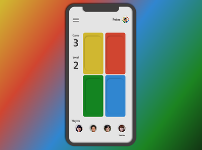 Game App : Simon Says android app board game game game app ios app mobile app simon says ui design ux design