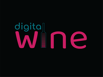 DigitalWine abstract advertising black branding clean company creative design digital elegant identity logo marketing media minimal minimalistic modern modern design technology wine