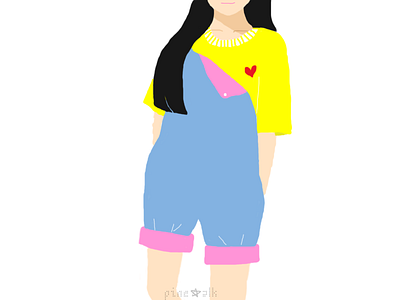 freaky pretty cool girl? art character character design colorfull design digital draw fashion girl happy illustration paint tool sai pose smile
