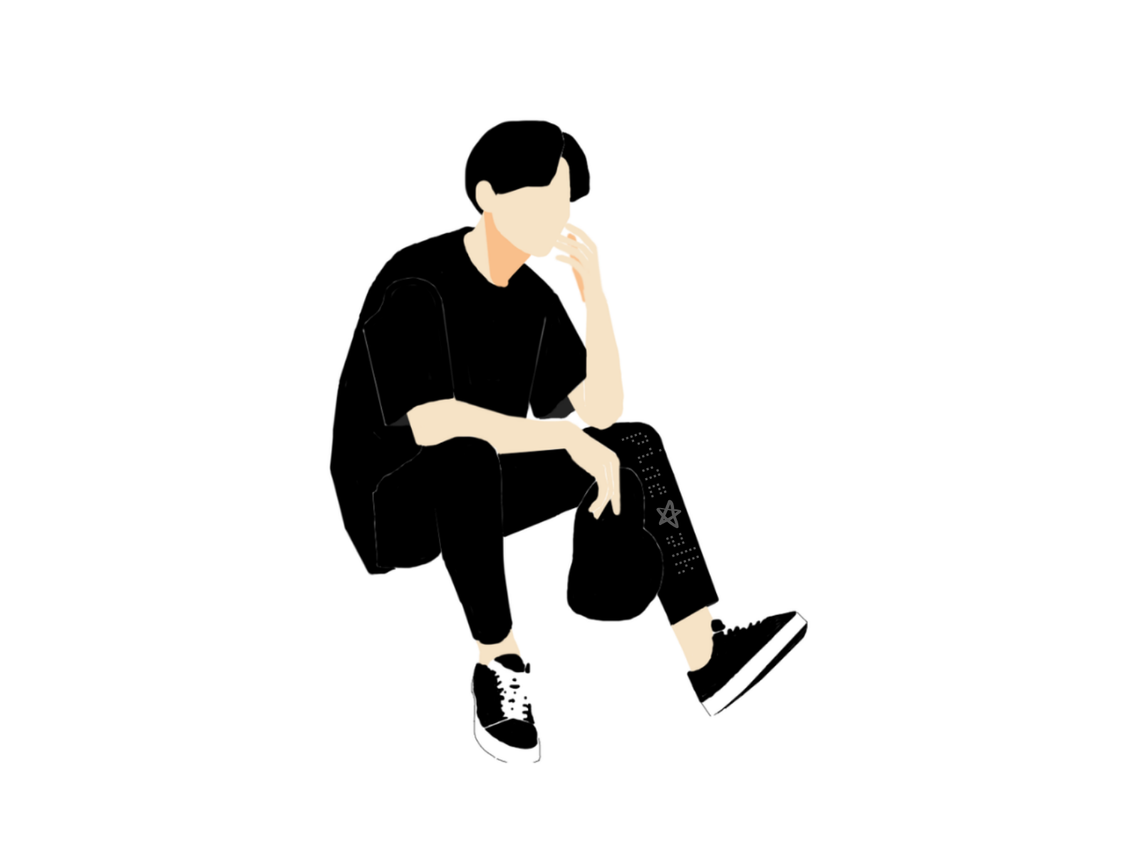 pretty cool pose 3 by 白玫瑰 on Dribbble