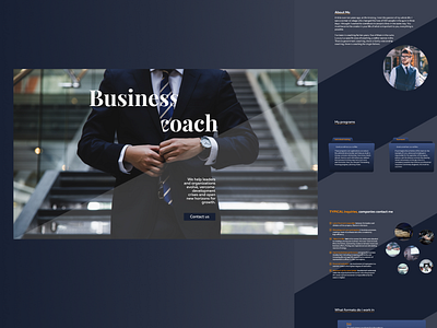 web-landing Business coach design illustration ui ux vector web website