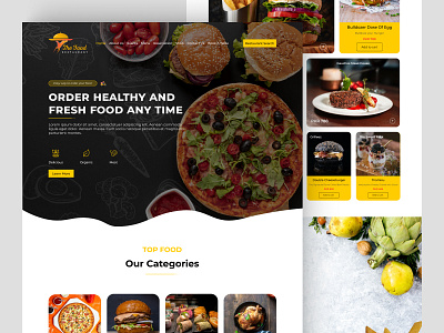 The Food Restaurant | Landing Page Ui Design