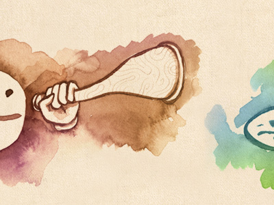 Watercolor Old Timey Hearing Device illustration watercolor