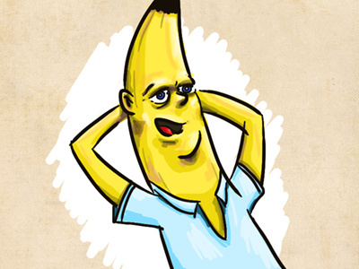 Banana Man, from my Morning Doodle series doodle ipad sketch