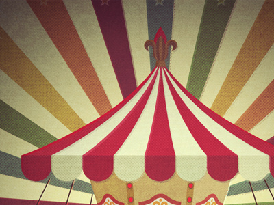 Poster Detail circus colorful grunge half tone illustration texture