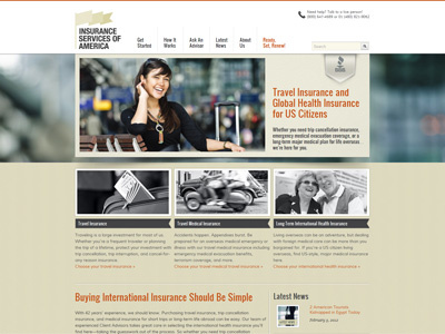 Insurance Services of America Sites clean corporate neutral texture web