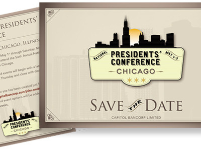 Conference Save the Date conference corporate event logo postcard print save the date traditional