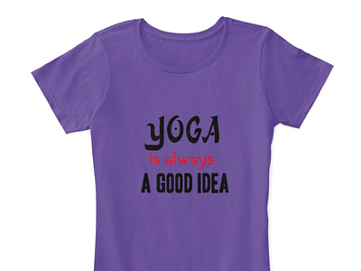 Yoga Is Always A Good Idea logo and branding tshirt design