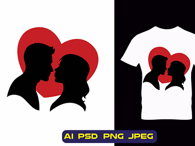 HEART COUPLE T-SHIRT COLLECTION SVG