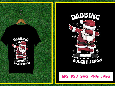 DABBING ROUGH THE SNOW Christmas T-Shirt gift winter