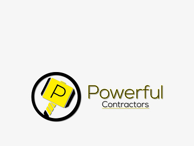 Powerful Contractors Company Logo Design creative logo design design design perfect logo graphic design illustration logo logo and branding logo design minimalist logo design typography