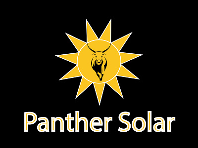 Panther Solar Company Logo Design creative logo design design design perfect logo graphic design illustration logo logo and branding logo design minimalist logo design typography